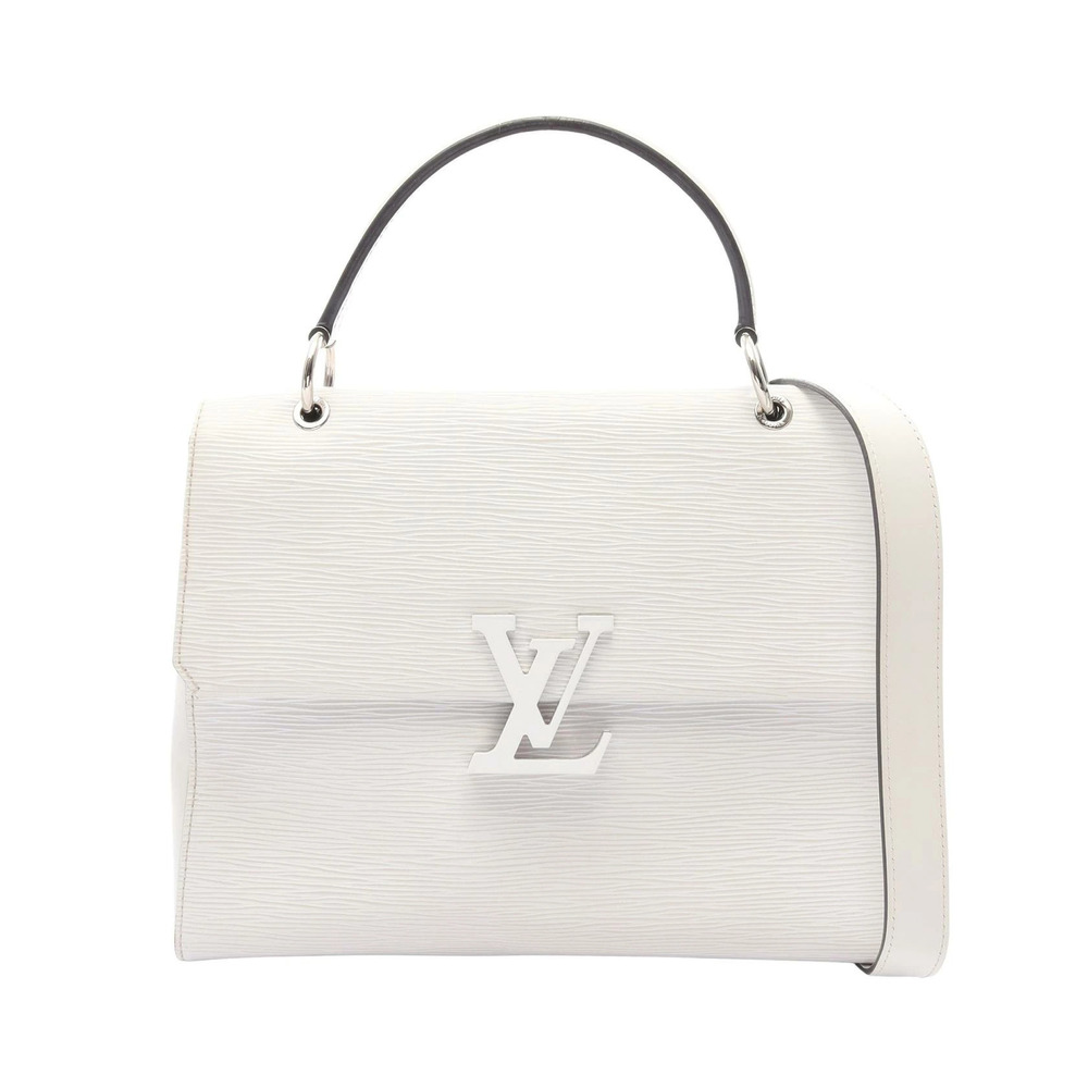 Louis Vuitton Grenelle Handbag Leather Epi White